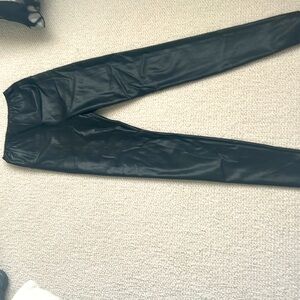 Aritzia pleather leggings